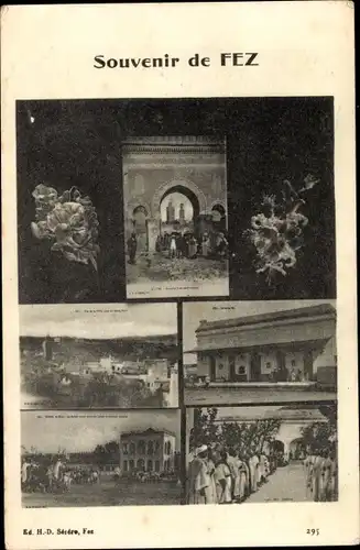 Ak Fès Fez Marokko, Ortsansichten