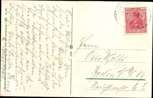 Ak Bad Blankenburg in Thüringen, Thüringer Wald mit Ruine Greifenstein