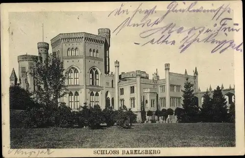 Ak Babelsberg Potsdam in Brandenburg, Schloss, Außenansicht