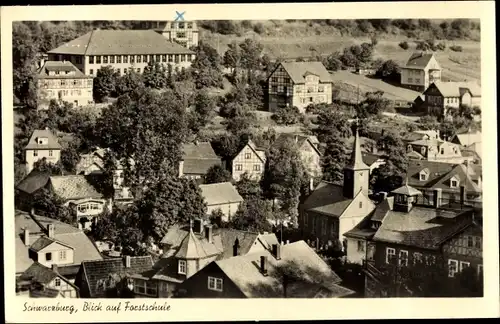 Ak Schwarzburg in Thüringen, Blick auf Forstschule, Teilansicht