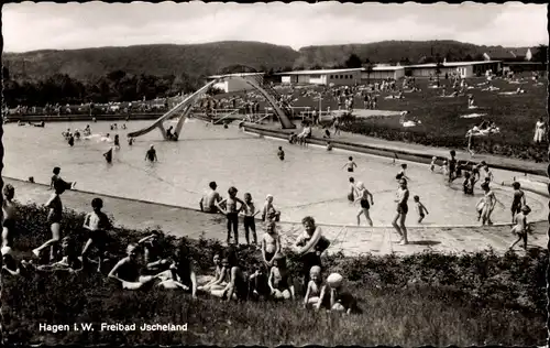 Ak Hagen in Westfalen, Freibad Ischeland