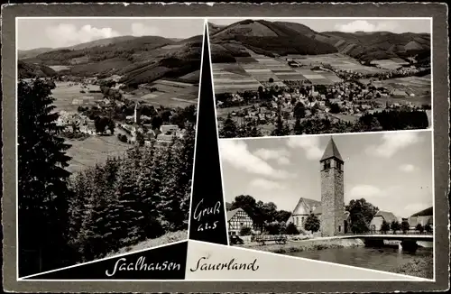 Ak Saalhausen Lennestadt im Sauerland, Panorama