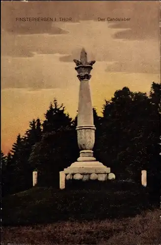 Ak Finsterbergen Friedrichroda Thüringen, Blick auf den Kandelaber