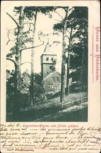 Ak Hildesheim in Niedersachsen, Partie am Kehrwieder Turm