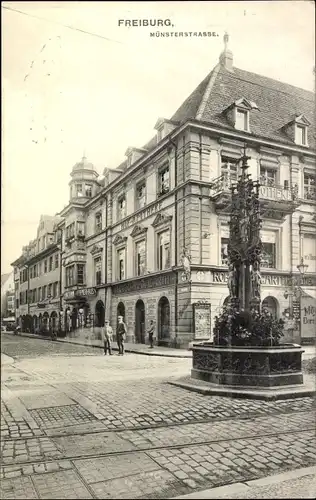 Ak Freiburg im Breisgau, Münsterstraße