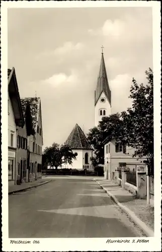 Ak Weilheim Oberbayern, Pfarrkirche St. Polten