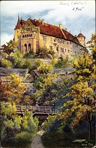 Künstler Ak Sollmann, Nürnberg, Burg von Westen gesehen