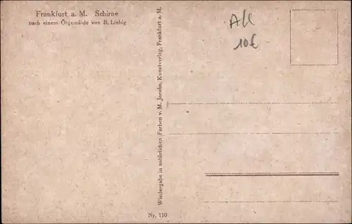 Künstler Ak Liebig, B., Frankfurt am Main, Schirne, Lange Schirn vom alten Markt