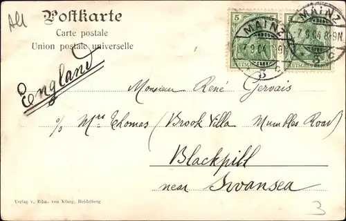 Ak Trechtingshausen am Rhein, Burg Rheinstein