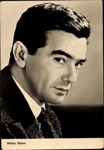 Ak Schauspieler Miklos Gabor, Portrait, Profilansicht, Budapester Frühling