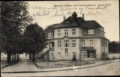 Ak Cölleda Kölleda in Thüringen, Stadtbad, Otto Feistkorn-Stiftung