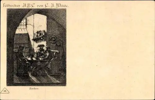 22 alte Ak Lübeck, Lübecker ABC von Maler Carl Julius Milde, diverse Ansichten
