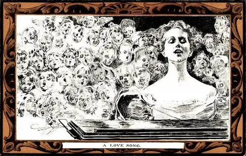 6 alte Ak Serie Charles Dana Gibson Set Nummer 10, Pictorial Comedy, diverse Zeichnungen