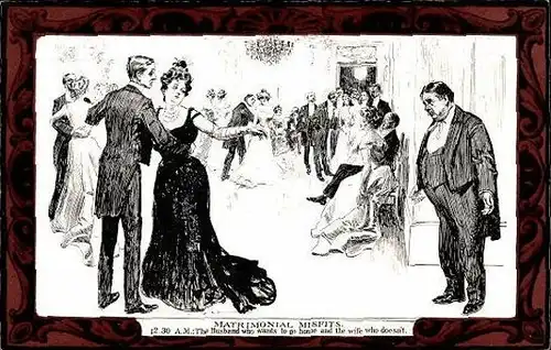 6 alte Ak Serie Charles Dana Gibson Set Nummer 10, Pictorial Comedy, diverse Zeichnungen