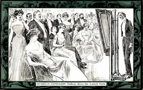 7 alte Ak Serie Charles Dana Gibson Set Nummer 11, Pictorial Comedy, diverse Zeichnungen