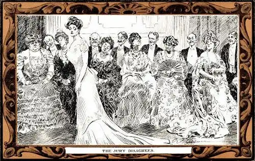 7 alte Ak Serie Charles Dana Gibson Set Nummer 11, Pictorial Comedy, diverse Zeichnungen