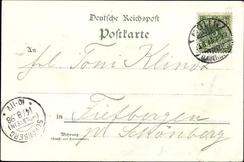 Litho Mölln im Herzogtum Lauenburg, Hotel Stadt Lüneburg, Rathaus, Totalansicht