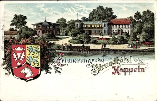 Wappen Litho Kappeln an der Schlei, Partie am Strandhotel