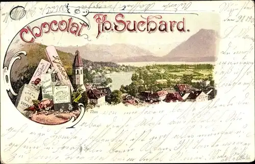 Litho Thun Kanton Bern Schweiz, Chocolat Ph. Suchard, Gesamtansicht