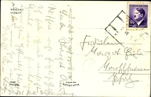 Ak Vyškov Wischau Südmähren, Stadtansicht