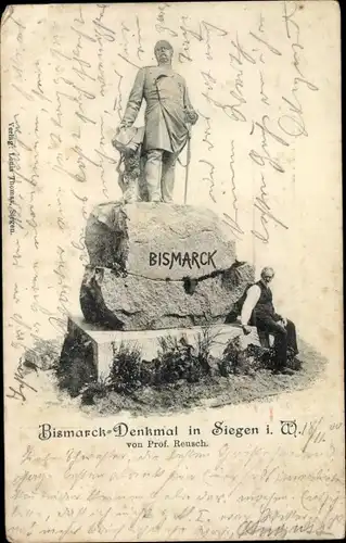 Ak Siegen in Westfalen, Bismarck-Denkmal