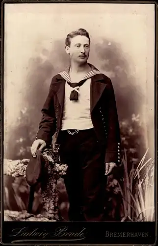 CdV Deutscher Seemann in Uniform, Portrait, Kaiserliche Marine