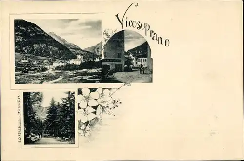 Ak Vicosoprano Kanton Graubünden, Panorama, Teilansichten