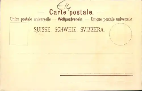 Litho Lausanne Kanton Waadt, Place de la Palud