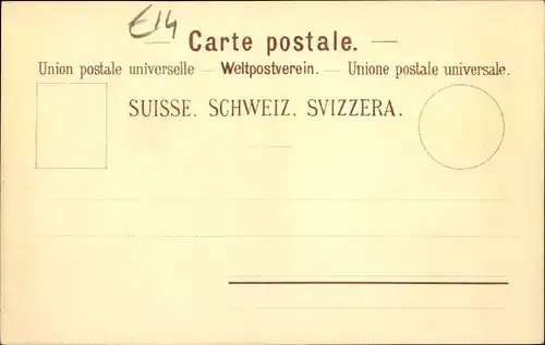 Litho Thun Kanton Bern Schweiz, Panorama, Gedicht