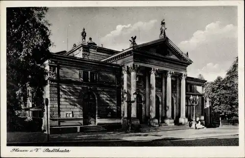 Ak Plauen im Vogtland, Stadttheater