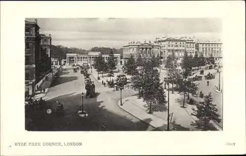Ak London City England, Hyde Park Corner