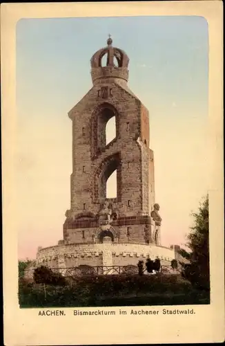 Ak Aachen in Nordrhein Westfalen, Bismarckturm im Aachener Stadtwald