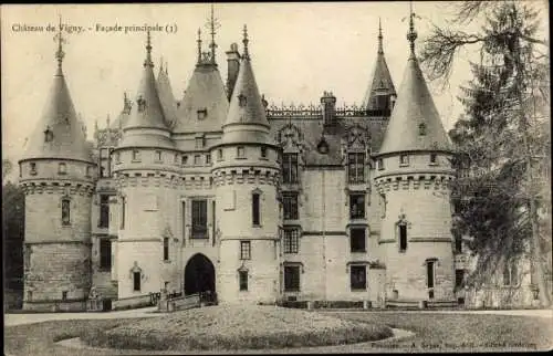 Ak Vigny Val d’Oise, Chateau, Facade principale