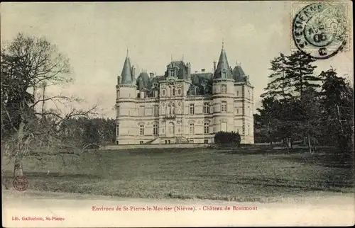 Ak Beaumont Nièvre, Chateau