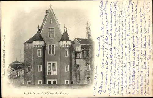 Ak La Flèche Sarthe, Le Chateau des Carmes