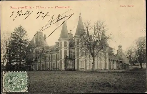 Ak Rozoy en Brie Seine et Marne, Chateau de la Plumasserie