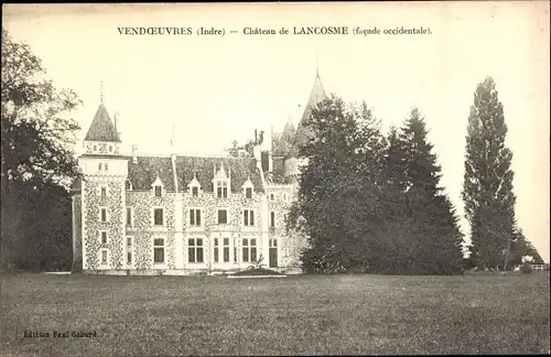 Ak Vendœuvres Vendoeuvres Indre, Chateau de Lancosme, facade occidentale