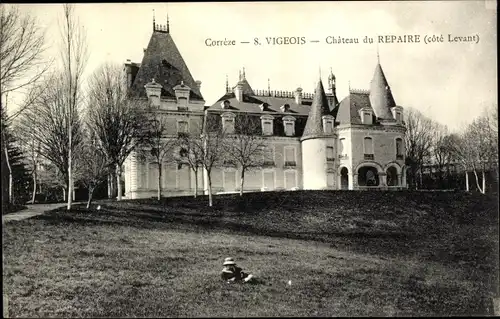 Ak Vigeois Corrèze, Chateau du Repaire, cote Levant