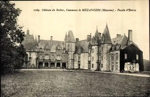 Ak Mézangers Mayenne, Chateau du Rocher