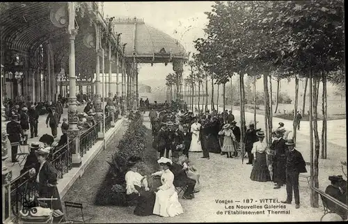 Ak Vittel Lothringen Vosges, Les Nouvelles Galeries de l'Etablissement Thermal
