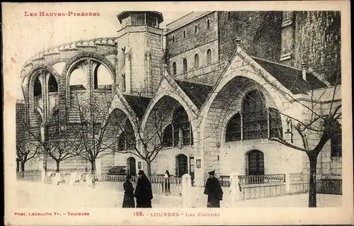 Ak Lourdes Hautes Pyrénées, Les Piscines, Kloster