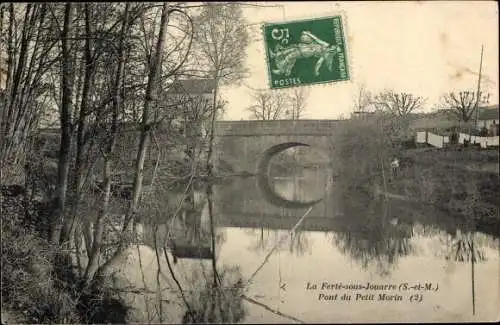 Ak La Ferte sous Jouarre Seine et Marne, Pont du Petit Morin