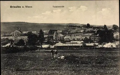Ak Brieulles sur Meuse, Totalansicht