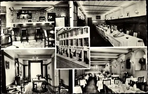 Ak Langres Haute Marne, Grand Hotel de l'Europe, Speisesaal, Innenansicht