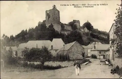 Ak Hierges Ardennes, Vallee de la Meuse, Chateau d'Hierges, Burg