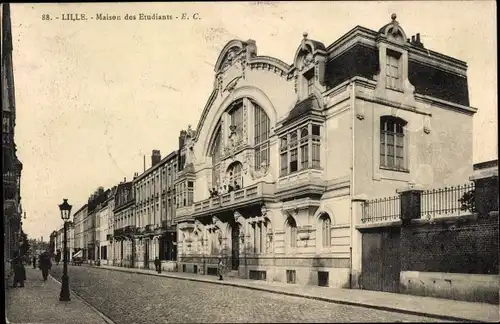 Ak Lille Nord, Maison des Etudiants, Straßenansicht