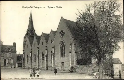 Ak Parigné l´Évêque Sarthe, L'Eglise, Kirche