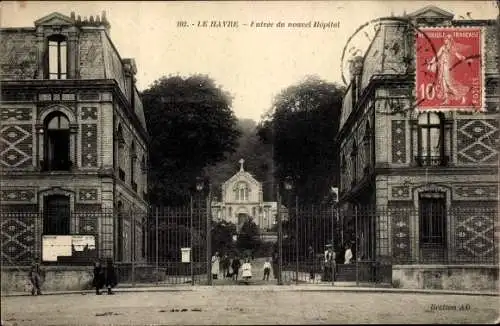 Ak Le Havre Seine Maritime, Entree du nouvel Hopital