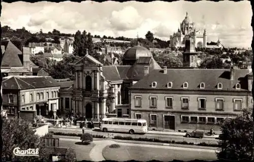 Ak Lisieux Calvados, Vue sur le Carmel et la Basilique