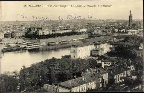 Ak Toulouse Haute Garonne, Vue Panoramique, Les Quais, la Daurade et la Dalbade